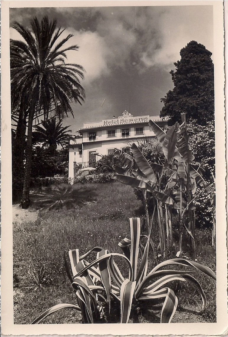 A vintage photo of the villa